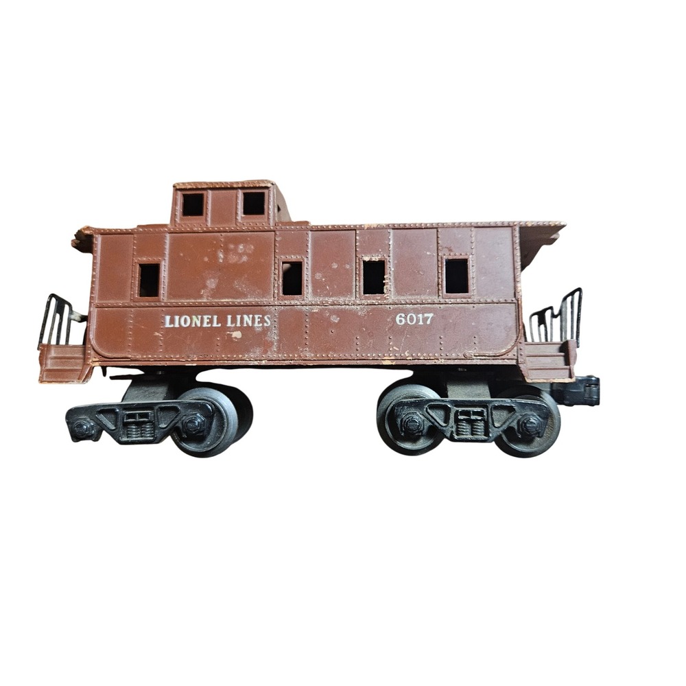 Vintage Lionel Lines 6017 Postwar Cupola Caboose O Gauge Model Train Brown 50s